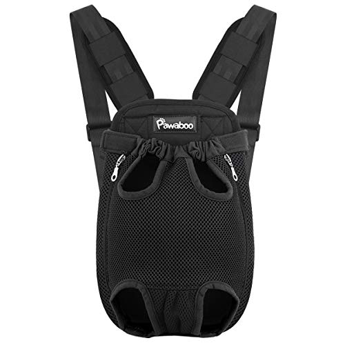 Pawaboo Haustier Rucksack Hund Tragetasche, Verstellbar Beinen heraus Rucksäcke Haustier Tragbar Reisetasche, Atmungsaktiv und Bequem Speziell für Klein Mittler Hunde Katzen Welpen - XL Schwarz Pawaboo Haustier Rucksack Hund Tragetasche, Verstellbar Beinen heraus Rucksäcke Haustier Tragbar Reisetasche, Atmungsaktiv und Bequem Speziell für Klein Mittler Hunde Katzen Welpen - XL Schwarz von Pawaboo