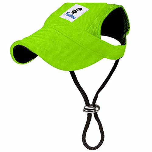 Pawaboo Hunde Baseballmütze, Basecap Verstellbar Sonnenschutz Hut Hundecap mit Ohrlöchern für Welpen Haustier - Groß, Leuchtendes Grün Pawaboo Hunde Baseballmütze, Basecap Verstellbar Sonnenschutz Hut Hundecap mit Ohrlöchern für Welpen Haustier - Groß, Leuchtendes Grün von Pawaboo