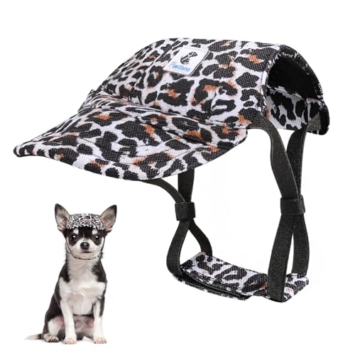 Pawaboo Hunde Baseballmütze, Hundemütze mit elastischen Ohrlöchern, Verstellbar Hundecap Sport Haustier Hut Sonnenschutz für kleine, mittelgroße & große Hunde, S, Schwarzer und Weißer Leopardendruck Pawaboo Hunde Baseballmütze, Hundemütze mit elastischen Ohrlöchern, Verstellbar Hundecap Sport Haustier Hut Sonnenschutz für kleine, mittelgroße & große Hunde, S, Schwarzer und Weißer Leopardendruck von Pawaboo