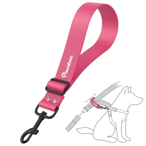 Pawaboo Hunde Sicherheitsgurt, Hunde Anschnallgurt mit Verstellbarem Riemen und Haken Universeller Hundeanschnaller für Auto, Gewebter Nylongürtel und PVC Gehäuse Hundegurt fürs Auto, 20 Zoll, Rosa Pawaboo Hunde Sicherheitsgurt, Hunde Anschnallgurt mit Verstellbarem Riemen und Haken Universeller Hundeanschnaller für Auto, Gewebter Nylongürtel und PVC Gehäuse Hundegurt fürs Auto, 20 Zoll, Rosa von Pawaboo