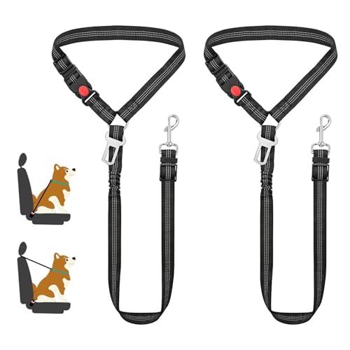 Pawaboo Hunde Sicherheitsgurt für Auto, 2 Stück Hundegurt fürs Auto, Einziehbar Hunde Anschnallgurt, Elastisch Hundeanschnaller Verstellbare Reflektierende Hundeleine mit 360° Metallhaken für Outdoor Pawaboo Hunde Sicherheitsgurt für Auto, 2 Stück Hundegurt fürs Auto, Einziehbar Hunde Anschnallgurt, Elastisch Hundeanschnaller Verstellbare Reflektierende Hundeleine mit 360° Metallhaken für Outdoor von Pawaboo