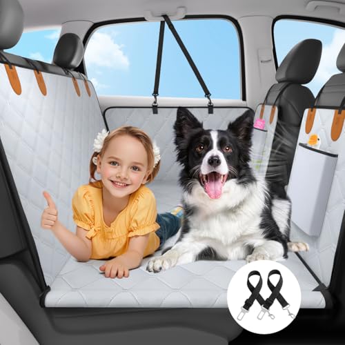 Pawaboo Hundedecke Auto Rückbank, Wasserdicht Autoschondecke Hund Rücksitz, Faltbar Hundematte Auto Rückbank, Tragkraft von bis zu 181 kg, Hunde Autodecke Autositzbezug Seitenschutz Rücksitzbank, Grau Pawaboo Hundedecke Auto Rückbank, Wasserdicht Autoschondecke Hund Rücksitz, Faltbar Hundematte Auto Rückbank, Tragkraft von bis zu 181 kg, Hunde Autodecke Autositzbezug Seitenschutz Rücksitzbank, Grau von Pawaboo