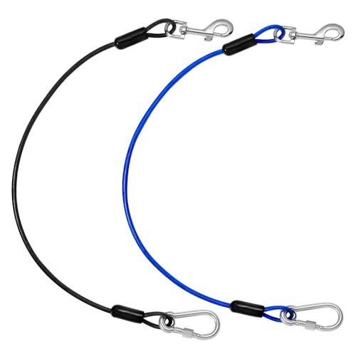 Pawaboo Hundegurt fürs Auto, Hunde Sicherheitsgurt mit Karabiner und 360 ° Drehbarem Haken Hunde Anschnallgurt Langlebig Hundeanschnaller, Hunde Sicherheitsgeschirr, 26 Zoll, 2 Pack, Schwarz + Blau Pawaboo Hundegurt fürs Auto, Hunde Sicherheitsgurt mit Karabiner und 360 ° Drehbarem Haken Hunde Anschnallgurt Langlebig Hundeanschnaller, Hunde Sicherheitsgeschirr, 26 Zoll, 2 Pack, Schwarz + Blau von Pawaboo