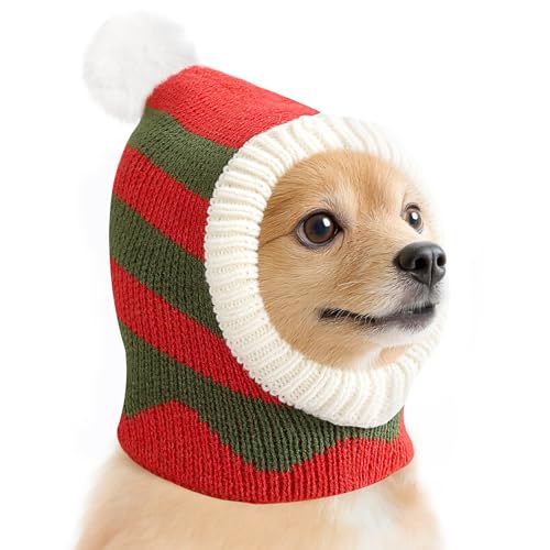 Pawaboo Hundehaube Wintermütze, Haustier Weihnachtsmütze, Hund Weihnachts Wintermütze,Weihnachtsdeko-Mütze Hüte für Haustiere, Ohrenschützer Warme Kappe für Kleine Hunde, S, Rot+Grün Pawaboo Hundehaube Wintermütze, Haustier Weihnachtsmütze, Hund Weihnachts Wintermütze,Weihnachtsdeko-Mütze Hüte für Haustiere, Ohrenschützer Warme Kappe für Kleine Hunde, S, Rot+Grün von Pawaboo