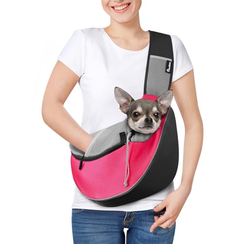Pawaboo Hundetragetasche, Neu aufgewertet Hundetasche mit Touch-Pocket, Verstellbare Tragetasche Hund, Haustier Umhängetasche Transporttasche für Haustiere für Outdoor - S, Rosa Pawaboo Hundetragetasche, Neu aufgewertet Hundetasche mit Touch-Pocket, Verstellbare Tragetasche Hund, Haustier Umhängetasche Transporttasche für Haustiere für Outdoor - S, Rosa von Pawaboo