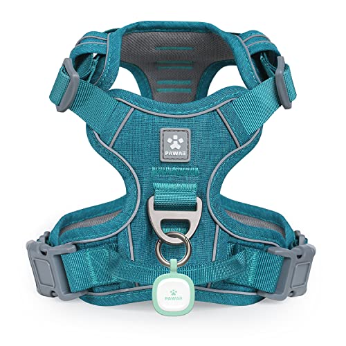 Pawaii Dog Harness for Small Dogs No Pull, No Pull Dog Harness with Pet ID Tag, No Choke Front Clip Harness Dog, Adjustable Soft Padded Pet Vest with Easy Control Handle von Pawaii