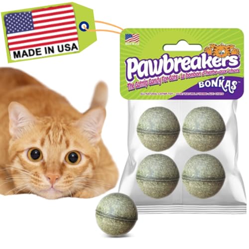4 Stück Bonkas Katzenminze Bälle: 100% natürliche Katzensüßigkeiten, Leckereien und Katzenminze Spielzeug in medizinischer Qualität, Katzenminze für Katzen, sicher und verdaulich, hypoallergen und veg 4 Stück Bonkas Katzenminze Bälle: 100% natürliche Katzensüßigkeiten, Leckereien und Katzenminze Spielzeug in medizinischer Qualität, Katzenminze für Katzen, sicher und verdaulich, hypoallergen und veg von Pawbreakers