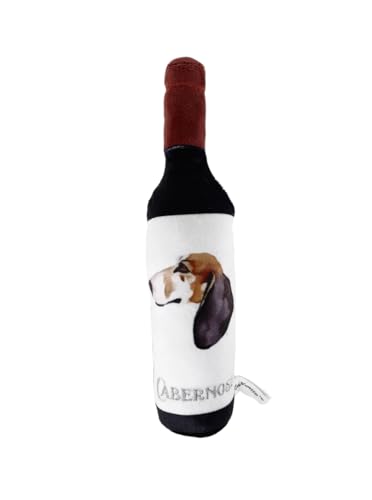 Pawcasso Cabernose (Realismus Aquarell) Waggin Cellar Collection, mit Plüsch, Designer-Hundespielzeug, inspiriert von der Eleganz von feinem Wein und winsischer Kunstfertigkeit. von Pawcasso