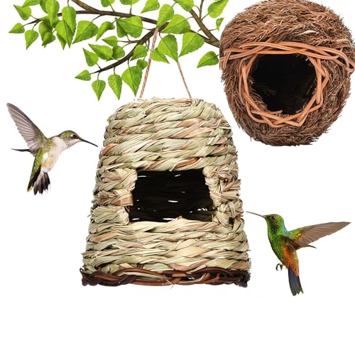 Pawcean 2er-Pack Vogelhäuser für den Garten – Natur Holz hängende Nistkästen für Wildvögel, Raubfischsicheres Design für Balkon oder Baum von Pawcean