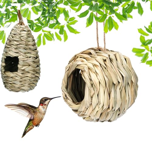 Pawcean 2er Set Vintage Vogelhaus Nest Kolibri Haus Vogel Nistmaterial Halter Nest für kleinen Garten für Wellensittiche Pawcean 2er Set Vintage Vogelhaus Nest Kolibri Haus Vogel Nistmaterial Halter Nest für kleinen Garten für Wellensittiche von Pawcean