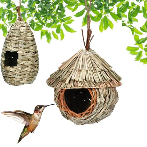 Pawcean Vogelnest für Tierliebhaber, Geschenk für den Innen- und Außenbereich, Terrasse, Garten für Tierliebhaber, aus natürlichen Materialien, 2 Stück von Pawcean