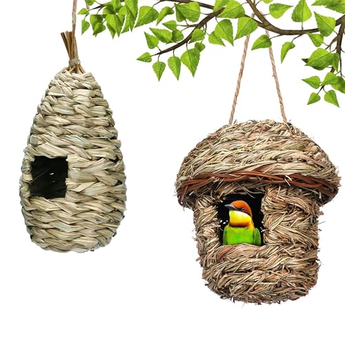 Pawcean Vogelnest für den Innen- und Außenbereich, Kolibri-Nest, Haus, Design, Geflügel-Geschenke für Kleintiere, Haus, Haustierkäfig, Lebensräume von Pawcean