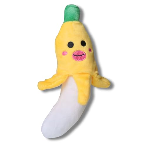 Pawcratean Bequemes Plüschtier für Hunde, mit Quietscher, Bananen-Stil, für den Innenbereich, Zahnreinigung, Kauen, waschbar Pawcratean Bequemes Plüschtier für Hunde, mit Quietscher, Bananen-Stil, für den Innenbereich, Zahnreinigung, Kauen, waschbar von Pawcratean