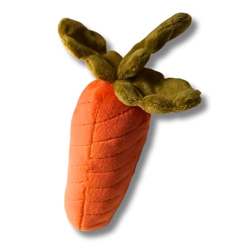 Pawcratean Bequemes Plüschtier für Hunde, mit Quietscher, Karotten-Stil, für den Innenbereich, Zahnreinigung, waschbar, kauen Pawcratean Bequemes Plüschtier für Hunde, mit Quietscher, Karotten-Stil, für den Innenbereich, Zahnreinigung, waschbar, kauen von Pawcratean