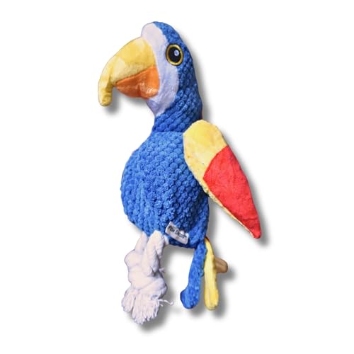 Pawcratean Hundespielzeug mit Seil und Quietscher, gelbe Flügel, Papageien-Stil, für drinnen und draußen, 30 cm Pawcratean Hundespielzeug mit Seil und Quietscher, gelbe Flügel, Papageien-Stil, für drinnen und draußen, 30 cm von Pawcratean