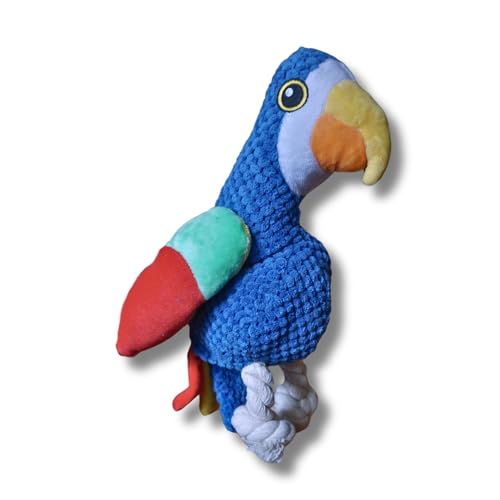 Pawcratean Hundespielzeug mit Seil und Quietscher, grüne Flügel, Papageien-Stil, für drinnen und draußen, 30 cm Pawcratean Hundespielzeug mit Seil und Quietscher, grüne Flügel, Papageien-Stil, für drinnen und draußen, 30 cm von Pawcratean