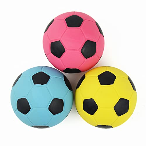 Pawdoer Quietschender Hundeball – weiches Latex-Gummi, quietschendes Hundespielzeug für kleine Hunde und Welpen, niedliches Quietschspielzeug zum Spielen, Apportieren, Fußball, Fußball Pawdoer Quietschender Hundeball – weiches Latex-Gummi, quietschendes Hundespielzeug für kleine Hunde und Welpen, niedliches Quietschspielzeug zum Spielen, Apportieren, Fußball, Fußball von Pawdoer