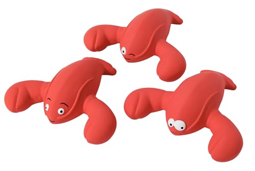 Pawdoer Quietschendes Hundespielzeug, weicher Latex-Gummi, Quietschball für kleine Hunde, Welpen, niedlicher Hummer, Haustier-Hundespielzeug von Pawdoer