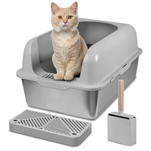 Pawesome - Katzenklo Edelstahl XXL - Katzentoilette Groß - Große Kapazität Auslaufsicher Gegen Verschüttungen Katzenklo, mit Katzenstreuschaufel Pawesome - Katzenklo Edelstahl XXL - Katzentoilette Groß - Große Kapazität Auslaufsicher Gegen Verschüttungen Katzenklo, mit Katzenstreuschaufel von Pawesome