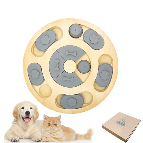 Pawfect Family® interaktives Spielzeug für Hunde und Katzen - Leckerlispender und Denkspiel Level 1, aus Holz von Pawfect Family