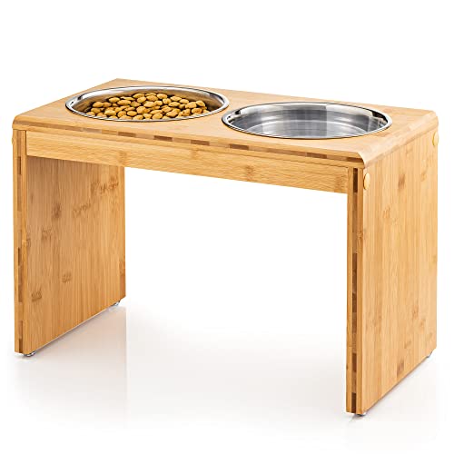 Pawfect Pets Erhöhter Futternapf, 30,5 cm, inkl. 4 Edelstahlnäpfen (30,5 cm) von Pawfect Pets