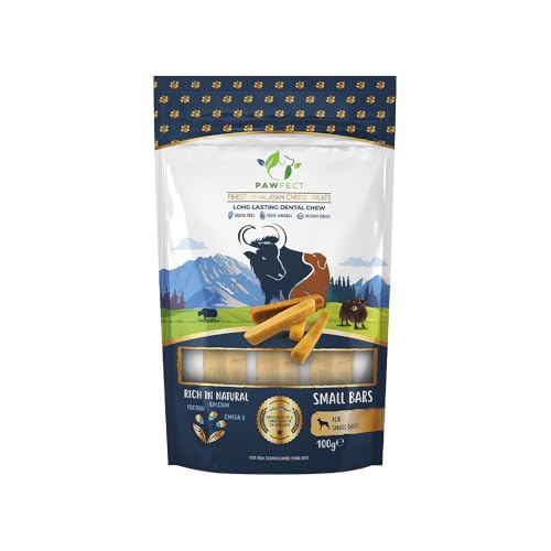 Himalayan Cheese Dental Chews - Original - 3 Chews for Small Sized Dogs (100g/3.17oz) - Pack of 4 (100g X 4 = 400g/14.10oz) von Pawfect Treats