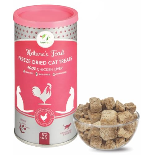 Pawfect Treats gefriergetrocknete Katzenleckerlis - Hühnerleber | Hypoallergene, getreidefreie Katzenleckerlis | Bietet Eisen & unterstützt die Verdauung | 5 Gramm Pawfect Treats gefriergetrocknete Katzenleckerlis - Hühnerleber | Hypoallergene, getreidefreie Katzenleckerlis | Bietet Eisen & unterstützt die Verdauung | 5 Gramm von Pawfect Treats