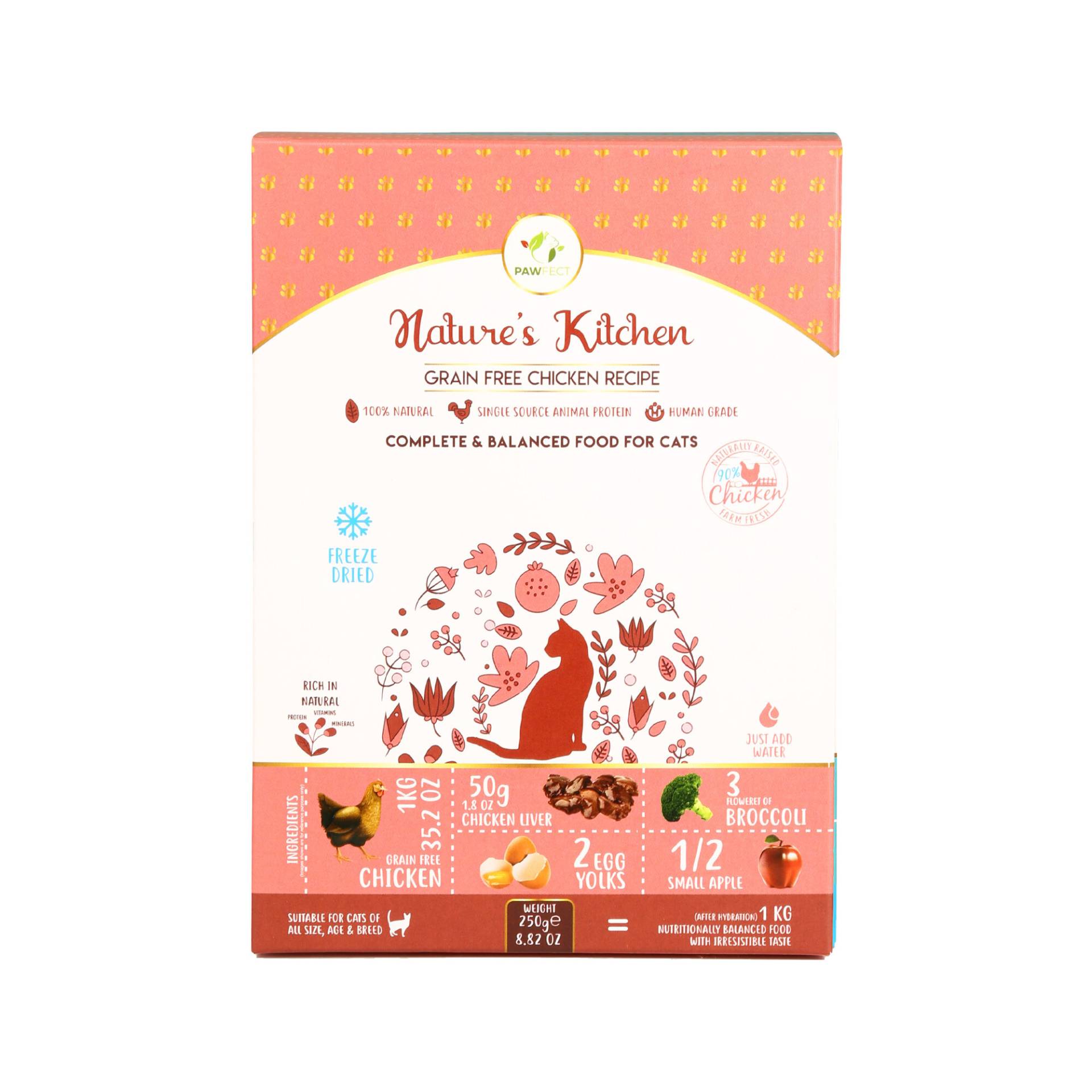 PawFect gefriergetrocknetes Katzenfutter - Huhn - 250 g von Pawfect