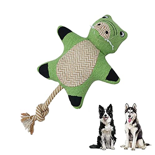 Pawfectpals Quietschendes und langlebiges Kauspielzeug für Hunde mit Seilschwanz (Alligator) von PawfectPals