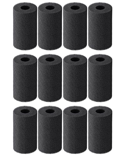 Pawfly 12 Pack Aquarium-Filterschwämme Aquarium-Filterschwamm Ersatz Anti-Sauger 8.6 cm Schaumstoff-Abdeckung rund für kleine Fische Garnelen Fischbrut Schutz High-Density Luftfilter von Pawfly