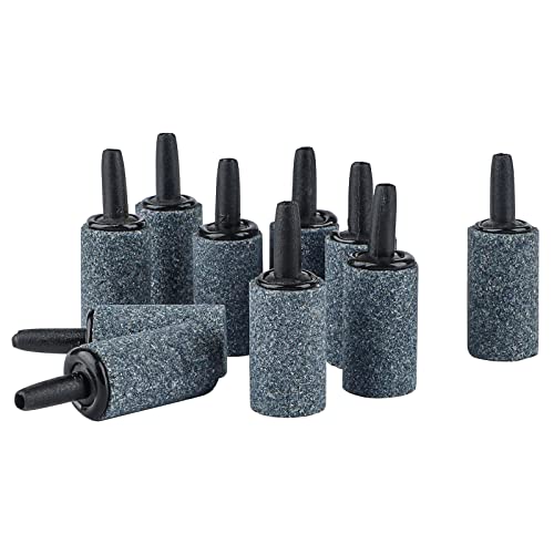 Pawfly Aquarium 2,5 cm Luftstein Zylinder Bläschenzerstäuber Blasenfreigabe-Werkzeug für Nano Luftpumpen kleine Eimer und Aquarien, 10er Pack‌ von Pawfly
