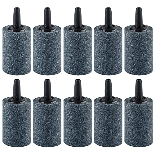 Pawfly 3cm Aquarium Luftstein Zylinder-Sprudelstein Nano Leise Hochleistungs Zerstäuber Blasenfreigabe-Werkzeug für Nano-Luftpumpen Eimer und Aquarien Bläschenstein für gelösten Sauerstoff, 10 Stück‌ von Pawfly
