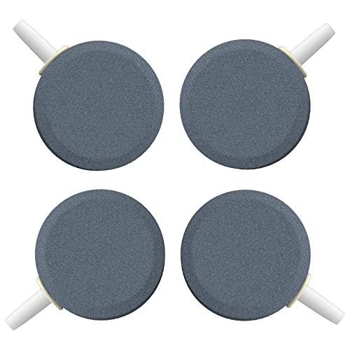 Pawfly Aquarium 4 cm Luftstein Disc Bubble Diffuser Release Tool für Luftpumpen Fischbecken Eimer kleine Teiche und DWC Reservoirs,4 Pack von Pawfly