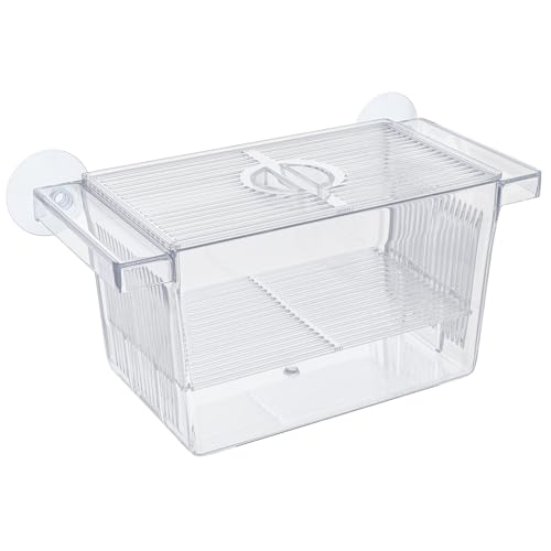 Pawfly Aquarium Fisch Zucht Box Acryl Hatchery Inkubator Tank mit Saugnäpfen kleine Isolation Box für Baby Fisch Garnelen Betta und Guppy von Pawfly