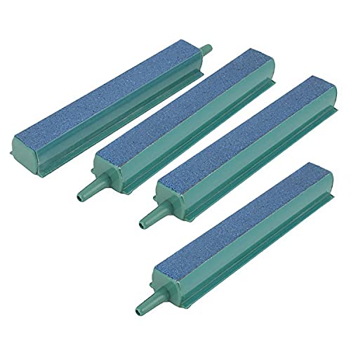 Pawfly Aquarium Luftstein Bar Bubbler 10 cm Bubble Blasenfreigabe-Werkzeug Mit Kunststoff-Basis Quadratischen Sauerstoff-Diffusor Für Nano-Luft-Pumpe Kleine Eimer Und Fischbecken, 4er-Pack von Pawfly