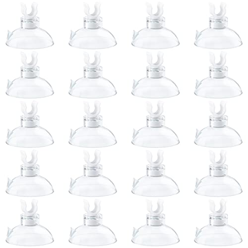 Pawfly Aquarium Saugnapf-Clips für Standard 0,5 cm ID Airline-Schläuche Klarer Luftschlauch Halter Klemme Zubehör für Fisch Tank Belüftung Setup, 20 Pack von Pawfly