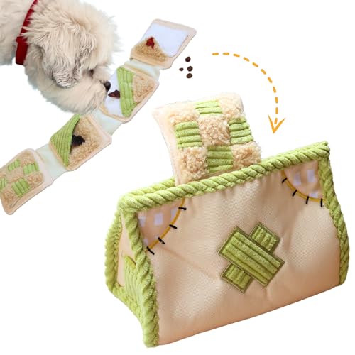 Pawfoo Lab Quietschendes Kau-Puzzle, interaktives Schnüffelspielzeug für kleine, mittelgroße und große Hunde (Taschentuchbox) von Pawfoo Lab