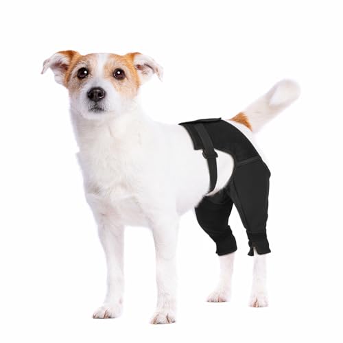 Pawfun Hunde-Hinterbeinmanschette gegen Lecken, atmungsaktive Anti-Rutsch-Wiederherstellungsmanschette für Wundschutz nach ACL/TPLO-Operationen, Hot Spots, Leckgranulomen – Alternative für die von Pawfun