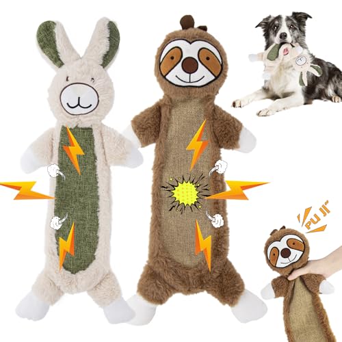 Quietschendes Hundespielzeug, unzerstörbares Hundespielzeug für große Hunde, Tauziehen, Plüschtiere mit Knisterpapier, interaktiv, keine Füllung, Hundespielzeug für Kauer, um sie beschäftigt und Quietschendes Hundespielzeug, unzerstörbares Hundespielzeug für große Hunde, Tauziehen, Plüschtiere mit Knisterpapier, interaktiv, keine Füllung, Hundespielzeug für Kauer, um sie beschäftigt und von Pawhims