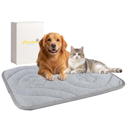 Pawhoo Kühlmatte für Hunde, wendbar, kühles und warmes Haustier, orthopädische Polsterung, dicke Matte für Sommer und Winter, maschinenwaschbar, tragbar für Kiste, Zwinger, Bett, Boden, Sofa, Auto Pawhoo Kühlmatte für Hunde, wendbar, kühles und warmes Haustier, orthopädische Polsterung, dicke Matte für Sommer und Winter, maschinenwaschbar, tragbar für Kiste, Zwinger, Bett, Boden, Sofa, Auto von Pawhoo