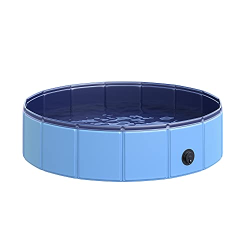 PawHut Hundebadewanne Hundepool Badewanne Swimmingpool Wasserbecken für Hunde 80 x 20 cm von PawHut