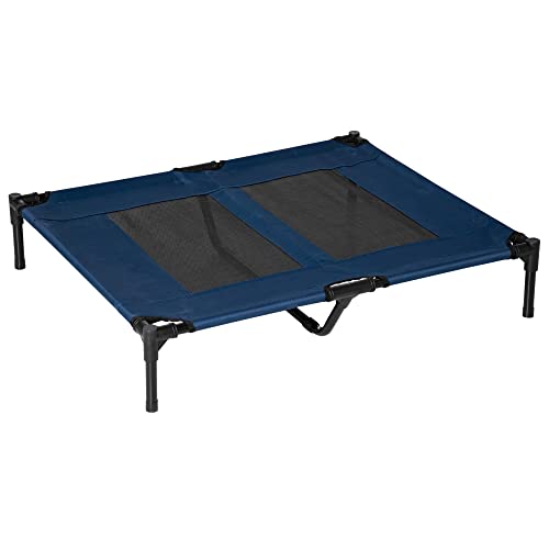 PawHut Hundeliege Schlafplatz Hundebett Katzenbett Blau 92 x 76 x 18 cm von PawHut