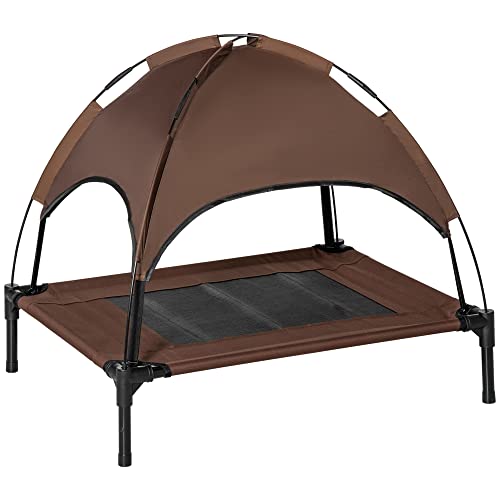 PawHut Erhöhtes Hundebett mit Baldachin, Haustierbett, Hundeliege Outdoor mit Dach, Atmungsaktiv, Taftstoff für Camping Kaffee 76 x 61 x 73 cm PawHut Erhöhtes Hundebett mit Baldachin, Haustierbett, Hundeliege Outdoor mit Dach, Atmungsaktiv, Taftstoff für Camping Kaffee 76 x 61 x 73 cm von PawHut