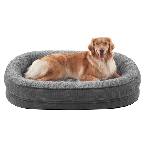 Orthopädisches Hundebett Mittelgroße Hunde, Vierseitiges Nackenrolle Kissen Orthopädisches Hundebett Grosse Hunde XL, Memory Foam Hundebetten Wasserdicht Rutschfest, Hundekorb Abnehmbar und Waschbar Orthopädisches Hundebett Mittelgroße Hunde, Vierseitiges Nackenrolle Kissen Orthopädisches Hundebett Grosse Hunde XL, Memory Foam Hundebetten Wasserdicht Rutschfest, Hundekorb Abnehmbar und Waschbar von Pawk