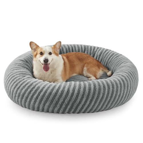 Pawk Rund Hundebett Grosse Hunde, Waschbares Teddy-Fell Hundebett Donut mit abnehmbarem Bezug, Hundekorb mit Rutschfester Unterseite für Hunde und Katzen bis 41 kg,91x91x25cm Pawk Rund Hundebett Grosse Hunde, Waschbares Teddy-Fell Hundebett Donut mit abnehmbarem Bezug, Hundekorb mit Rutschfester Unterseite für Hunde und Katzen bis 41 kg,91x91x25cm von Pawk