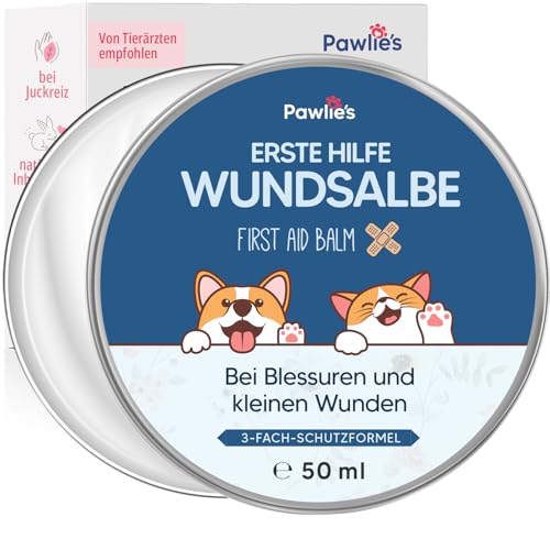 Pawlie's Wundsalbe für Hunde & Katzen (50ml) – Salbe für Hunde mit natürlichen Inhaltsstoffen – Wundsalbe für Katzen – Analdrüsen Salbe Hund – Silberspray Alternative von Pawlie's