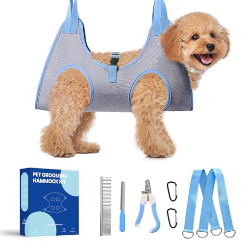 Pawlify Hundepflege-Hängemattengeschirr für Hunde, Hellgrau, Größe M Pawlify Hundepflege-Hängemattengeschirr für Hunde, Hellgrau, Größe M von Pawlify