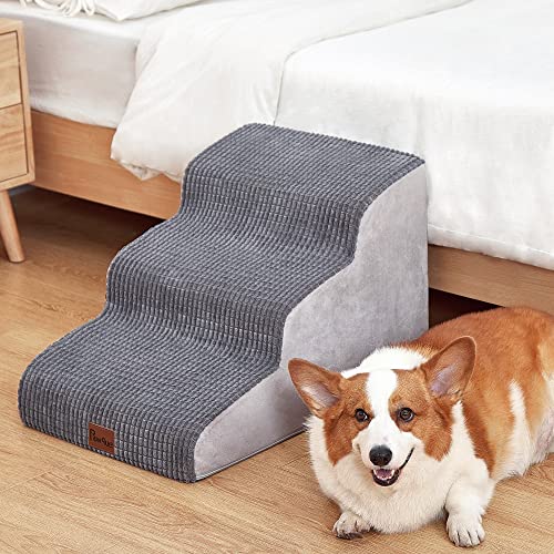 Pawque Hundetreppe und Rampe für hohes Bett oder Couch, rutschfeste, ausgewogene Haustierstufen, leicht zu spazieren für kleine, haustiersicher bis zu 27.2 kg, 3 Schritte Pawque Hundetreppe und Rampe für hohes Bett oder Couch, rutschfeste, ausgewogene Haustierstufen, leicht zu spazieren für kleine, haustiersicher bis zu 27.2 kg, 3 Schritte von Pawque