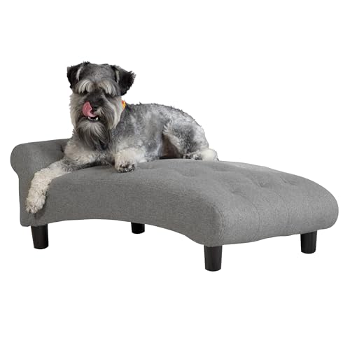 Paws & Purrs Modernes 53,3 cm breites Haustier-Chaiselongue Bett für kleine bis mittelgroße Hunde oder Katzen von Paws & Purrs