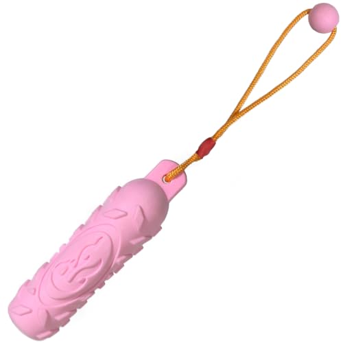 PawsAion Welpen-Zahnspielzeug für mittelgroße Hunde, weiches Gummi, Apportierspielzeug für kleine Hunde, Rosa von PawsAion